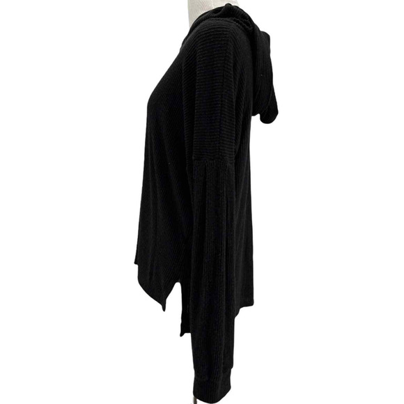 PST by Project Social T Wren Cozy Rib Hoodie Pullover XS/Extra Small Black NWT - Picture 4 of 8